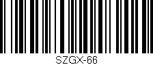 Código de barras (EAN, GTIN, SKU, ISBN): 'SZGX-66'
