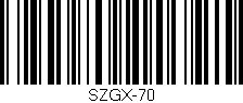 Código de barras (EAN, GTIN, SKU, ISBN): 'SZGX-70'