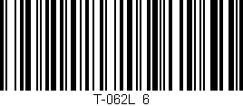 Código de barras (EAN, GTIN, SKU, ISBN): 'T-062L/6'