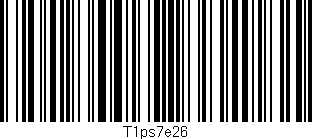 Código de barras (EAN, GTIN, SKU, ISBN): 'T1ps7e26'