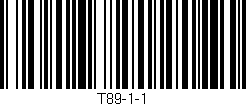 Código de barras (EAN, GTIN, SKU, ISBN): 'T89-1-1'