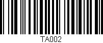 Código de barras (EAN, GTIN, SKU, ISBN): 'TA002'