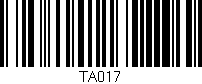 Código de barras (EAN, GTIN, SKU, ISBN): 'TA017'