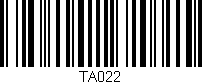 Código de barras (EAN, GTIN, SKU, ISBN): 'TA022'