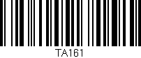 Código de barras (EAN, GTIN, SKU, ISBN): 'TA161'
