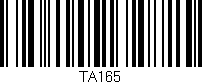 Código de barras (EAN, GTIN, SKU, ISBN): 'TA165'