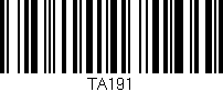 Código de barras (EAN, GTIN, SKU, ISBN): 'TA191'