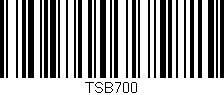 Código de barras (EAN, GTIN, SKU, ISBN): 'TSB700'