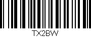Código de barras (EAN, GTIN, SKU, ISBN): 'TX2BW'