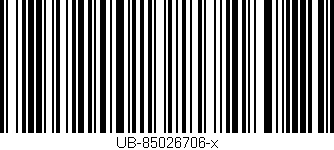 Código de barras (EAN, GTIN, SKU, ISBN): 'UB-85026706-x'