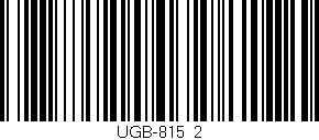Código de barras (EAN, GTIN, SKU, ISBN): 'UGB-815/2'