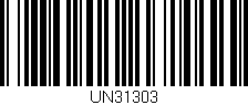 Código de barras (EAN, GTIN, SKU, ISBN): 'UN31303'