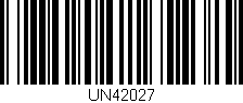 Código de barras (EAN, GTIN, SKU, ISBN): 'UN42027'