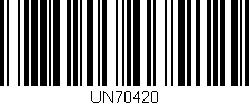 Código de barras (EAN, GTIN, SKU, ISBN): 'UN70420'