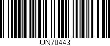 Código de barras (EAN, GTIN, SKU, ISBN): 'UN70443'