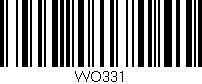 Código de barras (EAN, GTIN, SKU, ISBN): 'WO331'