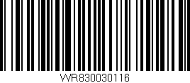 Código de barras (EAN, GTIN, SKU, ISBN): 'WR830030116'