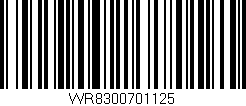 Código de barras (EAN, GTIN, SKU, ISBN): 'WR8300701125'