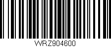 Código de barras (EAN, GTIN, SKU, ISBN): 'WRZ904600'