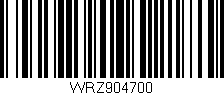 Código de barras (EAN, GTIN, SKU, ISBN): 'WRZ904700'