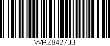 Código de barras (EAN, GTIN, SKU, ISBN): 'WRZ942700'