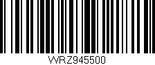 Código de barras (EAN, GTIN, SKU, ISBN): 'WRZ945500'