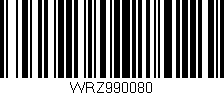 Código de barras (EAN, GTIN, SKU, ISBN): 'WRZ990080'