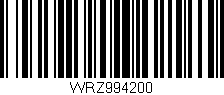 Código de barras (EAN, GTIN, SKU, ISBN): 'WRZ994200'