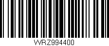Código de barras (EAN, GTIN, SKU, ISBN): 'WRZ994400'