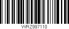 Código de barras (EAN, GTIN, SKU, ISBN): 'WRZ997110'