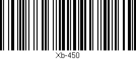 Código de barras (EAN, GTIN, SKU, ISBN): 'Xb-450'