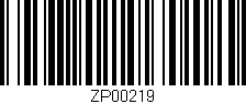 Código de barras (EAN, GTIN, SKU, ISBN): 'ZP00219'