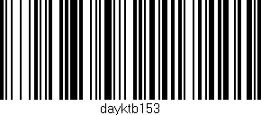 Código de barras (EAN, GTIN, SKU, ISBN): 'dayktb153'