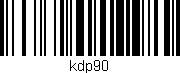 Código de barras (EAN, GTIN, SKU, ISBN): 'kdp90'