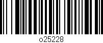 Código de barras (EAN, GTIN, SKU, ISBN): 'o25228'