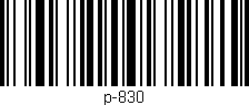 Código de barras (EAN, GTIN, SKU, ISBN): 'p-830'