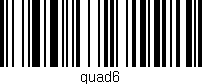 Código de barras (EAN, GTIN, SKU, ISBN): 'quad6'