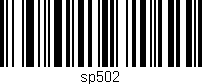 Código de barras (EAN, GTIN, SKU, ISBN): 'sp502'