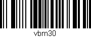 Código de barras (EAN, GTIN, SKU, ISBN): 'vbm30'