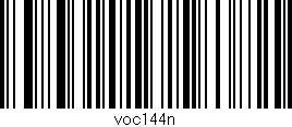 Código de barras (EAN, GTIN, SKU, ISBN): 'voc144n'