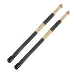 1 par de bambu Multi-baquetas Rod Varas Brushes Baquetas Bateria Acess¨®rios