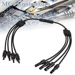 1 par de MC4 solares Estilo Y Poder Adaptador Conectores 1-4 Masculino e Feminino Panel Cable Fotovoltaica Connector Adapter