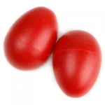 1 par de plástico de percussão ovo musical Maracas Shakers - vermelho