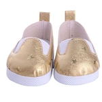 1 par de sapatos para 18" / 43 centímetros Girl Doll Fashion Star Couro Casual Shoes Acessórios para bonecas