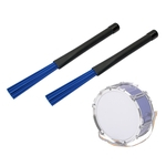 1 Par Jazz Drum Brushes Varas De Plástico Baquetas Folk Music Percussão Balance Set