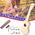 21 polegadas DIY Ukulele Set Presente de instrumento musical de guitarra acústica de 4 cordas