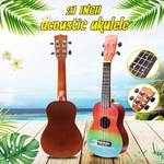 21 Polegadas Soprano Ukulele Madeira Acústica Soprano Havaí 4 Cordas Instrumento Musical