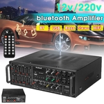 12 V/220 V, 600 W, Mini amplificador de potência bluetooth estéreo Amp de áudio doméstico com controle remoto