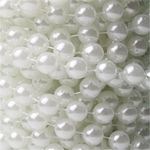 10 milímetros de costura White Pearl Beads Rhinestones corrente de metal guarnição apliques de noiva