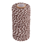 100M Wrap Gift Cotton Corda Ribbon Twine Rope Cord String Coffee, Branco